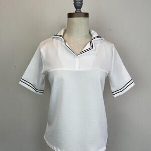 White Sailor Top, Size XS